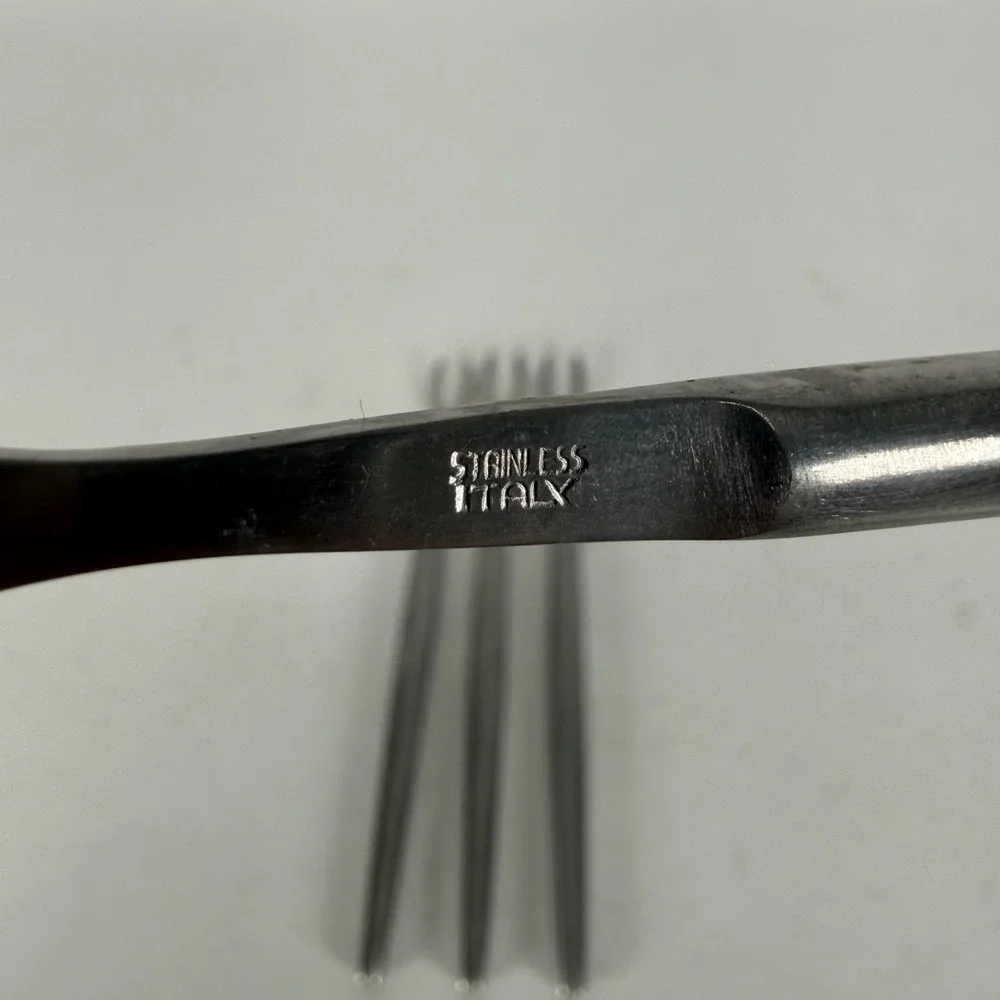 LOT OF 4 Seafood Cocktail Fork Stainless Italian Italy TW Solid 6 1/8